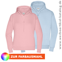 Stylisches Kapuzensweat für Damen und Herren, als Werbeshirt mit Ihrem Logo!