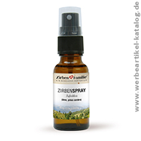 ZIRBENSPRAY 20ml als Werbegeschenk.