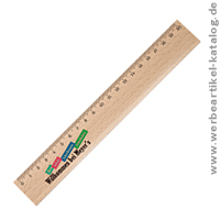 Lineal Holz 20 cm- Werbelineal mit Ihrem Logo bedruckt!