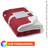 Fleece-Decke HEIDEN  - komfortable und kuschelige Weihnachtsgeschenke für Kunden mit Ihrem individuellen Branding. 