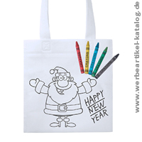 Wistick Einkaufstasche, Werbemittel Weihnachten zum Ausmalen! Non-Woven Wistick Einkaufstasche, Werbemittel Weihnachten zum Ausmalen! Non-Woven