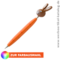 Zoom, lustige Holzkugelschreiber als Werbegeschenk für Kinder. 