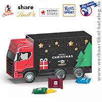 Adventskalender LKW, als Eyecatcher unter Ihren Weihnachts Werbegeschenken!, der es in sich hat und für Aufmerksamkeit sorgt! Adventskalender LKW, als Eyecatcher unter Ihren Weihnachts Werbegeschenken!, der es in sich hat und für Aufmerksamkeit sorgt!