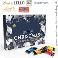 ADVENTSKALENDER MULTI ECO - als Werbegeschenk Weihnachten mit drei verschiedenen Fllungen erhltlich