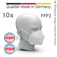 Atemschutzmaske CareAir FFP2, 10-er Set - als Corona Werbeartikel auch mit Logodruck erhÃ¤ltlich.
