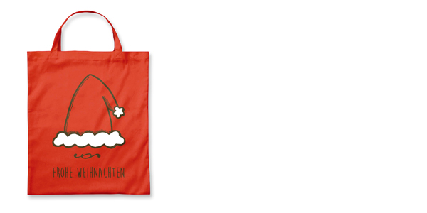 Weihnachtstasche Nikolausmütze - hübsche Verpackung für Ihr Weihnachts Kundenpräsent