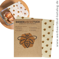 Bienenwachstuch Beeologic- als Werbeartikel eine nachhaltige und umweltfreundliche Alternative zu Frischhalte- und Alufolie!