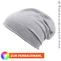 Bio Cotton Beanie - modische Mtze im legeren Stil als Werbemittel mit Ihrem Logo! 