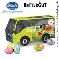 Bus Präsent Ostern, süße Ostergeschenke mit Ihrem inidividuellen Branding!