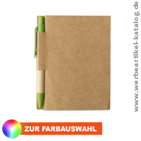 Cartopad, Werbeartikel Mini Notizbuch inkl. Mini-Kugelschreiber. 