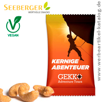 Cashewkerne von Seeberger - Werbeartikel zum Knabbern mit Ihrem Logo bedruckt. !
