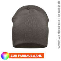 Cotton Beanie - enganliegende Strickmtze als Winter Werbeartikel. 