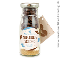 DIY Flasche Milchreis Schoko - herzerwärmendes Präsent mit Ihrem Logo für das ganze Team: DIY Flasche Milchreis Schoko - herzerwärmendes Präsent mit Ihrem Logo für das ganze Team: