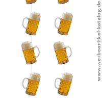 Deckenhänger Bierkrug mit Schaum, Werbemittel für Events.