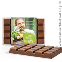 Design-Schokolade, Werbemittel Schokolade mit Ihrem Logo. 