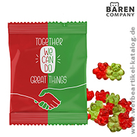 Freundschaftsbärchen Erdbeer, Rabarber - passende Gummbibärchen als süßer Werbeartikel für Zusammenarbeit und Teamwork und viele weitere Gelegenheiten! Freundschaftsbärchen Erdbeer, Rabarber - passende Gummbibärchen als süßer Werbeartikel für Zusammenarbeit und Teamwork und viele weitere Gelegenheiten!
