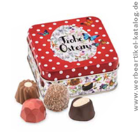 Frohe Ostern – Pralinen 50 g, als Werbegeschenk Ostern mit Standardmotiv! Frohe Ostern – Pralinen 50 g, als Werbegeschenk Ostern mit Standardmotiv!