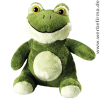 Frosch Hans, bedruckte Plschtiere mit Ihrem Logo.