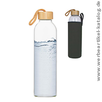 Glasflasche Bamboo als Werbegeschenk für Ihre Kunden! Glasflasche Bamboo als Werbegeschenk für Ihre Kunden!