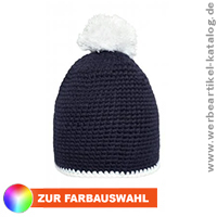 Häkelmütze - modische Werbemütze mit Ihrem Logo. Häkelmütze - modische Werbemütze mit Ihrem Logo.