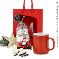 Heiße Schneemann Schokolade, süße Idee als Weihnachtsgeschenk für Kunden und Mitarbeiter!