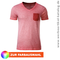 Herren T-Shirt im Vintage Look - Mens Slub-T, als Werbemittel mit Ihrem Logo! 