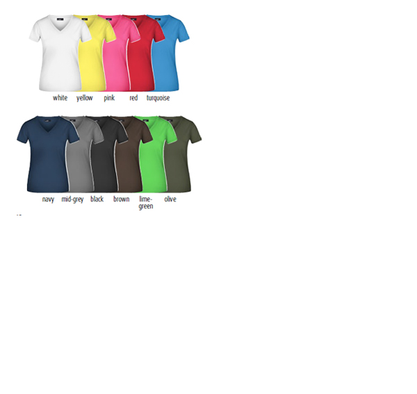 Ladies V - T, T-Shirt für Damen als Werbemittel in bunten Farben. 