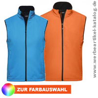 Softshell Weste fr Damen und Herren ein trendiger Werbeartikel.