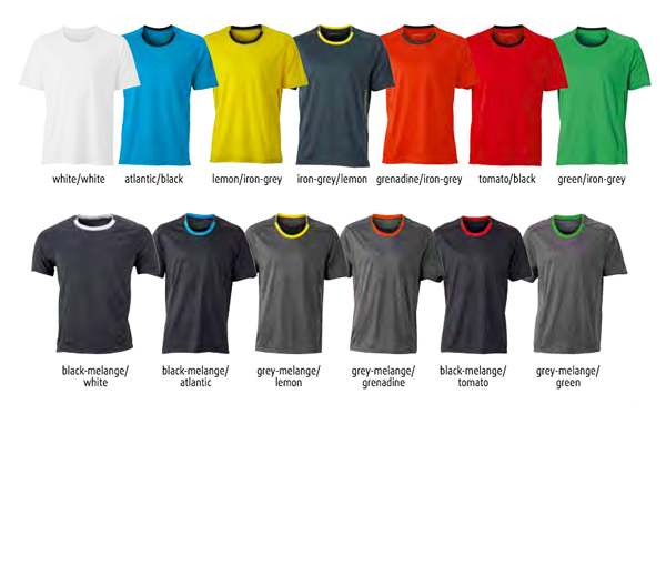 Bedruckte Laufshirts für Damen und Herren, in modischen Farben.