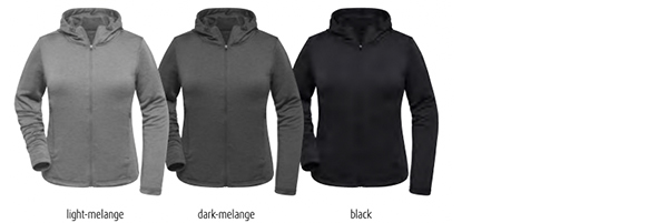 Modische Kapuzenjacke aus 100% recyceltem Polyester für Sport und Freizeit, als Werbegeschenk für Ihre aktiven Kunden und Mitarbeiter.