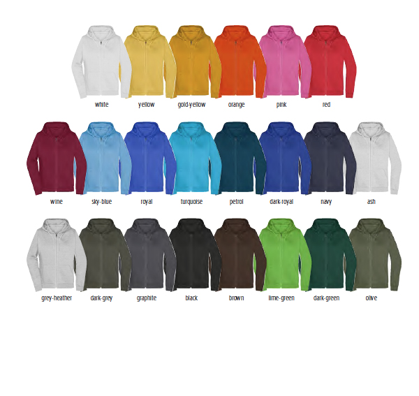 Promo Zip Hoody - klassische Sweatjacke mit Kapuze als Werbemittel mit Ihrem Logo! 