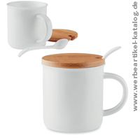 KENYA, Kaffeebecher und Kaffeelöffel aus Porzellan, als Kundenpräsent. KENYA, Kaffeebecher und Kaffeelöffel aus Porzellan, als Kundenpräsent.