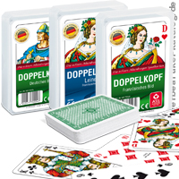 Kartenspiele mit Druck: Doppelkopf, französisches oder deutsches Bild. Kartenspiele mit Druck: Doppelkopf, französisches oder deutsches Bild.