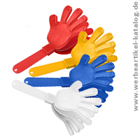 Klapper Hand einfarbig, Fussball Werbeartikel, der Stimmung erzeugt.