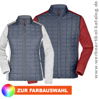 Knitted Hybrid Jacket - Strickfleecejacke im stylischen Materialmix als Promotionjacke mit Ihrem Logo! 