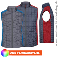 Knitted Hybrid Vest, Weste im stylischen Materialmix als Promotionjacke mit Ihrem Logo! 