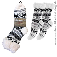 Kuschelsocken Winterzauber, gemütliche Werbeartikel für den Winter!  