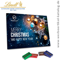 Lindt Adventskalender Naps Eco, Werbemittel für Weihnachten in Ihrem eigenen Design Lindt Adventskalender Naps Eco, Werbemittel für Weihnachten in Ihrem eigenen Design
