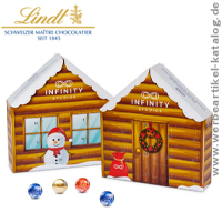 Lindt Adventskalender Haus Kugeln Eco - bedruckte Adventskalender fr Firmen. 