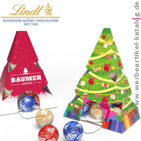 LINDT LINDOR TANNENBAUM, Weihnachtssüßigkeiten für Kunden mit Ihrem individuellen Branding! 