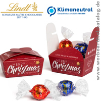 Lindt Lindor X-Mas Ballotin, feinste Werbeartikel aus Schokolade an Weihnachten!