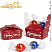 Lindt Lindor X-Mas Ballotin, feinste Werbeartikel aus Schokolade an Weihnachten!