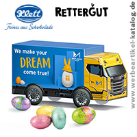 LKW  Präsent Ostern, süße Werbemittel mit Ihrem inidividuellen Branding! 