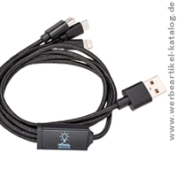 3-in-1 Ladekabel mit Beleuchtung REEVES-HAMPTON, als Werbeartikel mit Ihrem Logo im Tampondruck oder per Lasergravur! 3-in-1 Ladekabel mit Beleuchtung REEVES-HAMPTON, als Werbeartikel mit Ihrem Logo im Tampondruck oder per Lasergravur!