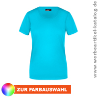 LadiesBasic T als leicht tailliertes Damenshirt mit Ihrem Logo bedruckt. 