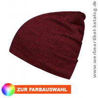 Lässige überlange Strickmütze, als Werbemittel mit Ihrem Logo! .