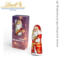 Lindt-Schoko-Nikolaus-10g - klassische Weihnachts Werbemittel, so lecker!