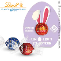 LINDT LINDOR IN WERBEKARTONAGE  - Werbemittel Ostern zum Naschen! 