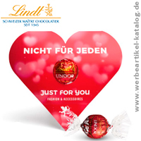 Lindt Lindor Kugel Werbeherz, als Kundenpräsent in Ihrem Layout! 