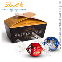 Lindt Lindor Kugeln im Werbeballotin, Kundenpräsente sooooooo lecker! 